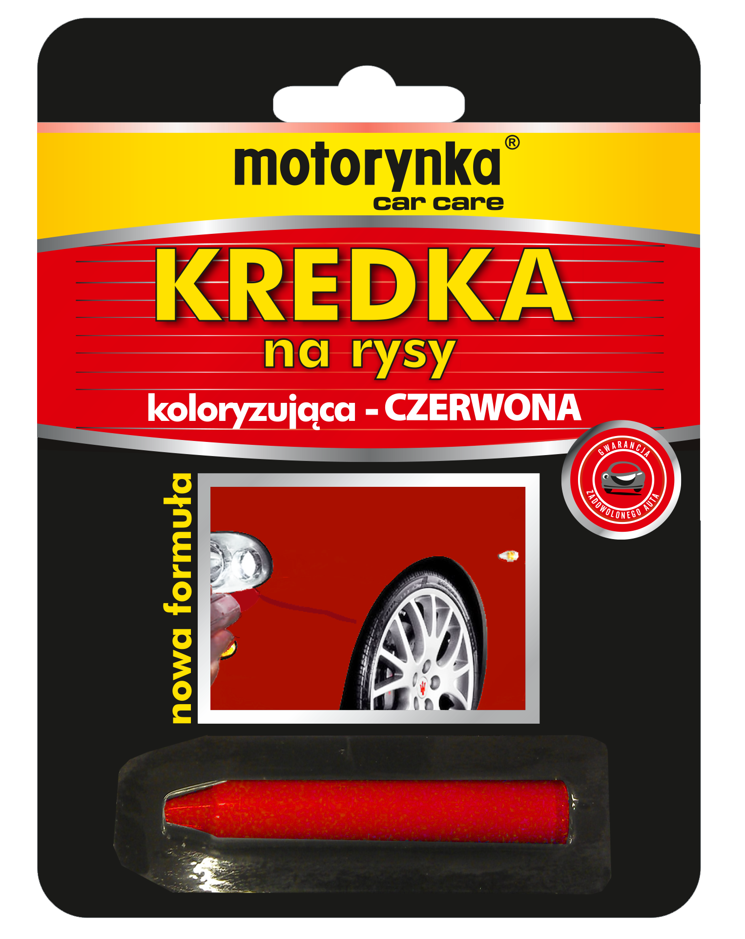 Kredka koloryzująca na rysy samochodowe - czerwona