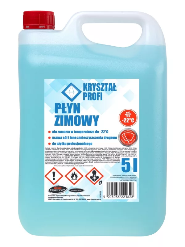 PŁYN DO SPRYSKIWACZY ZIMOWY -22*C 5L KRYSZTAŁ PROFI