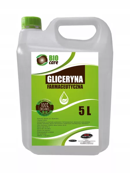 Gliceryna Roślinna Farmaceutyczna CZYSTA 5KG 99,5%