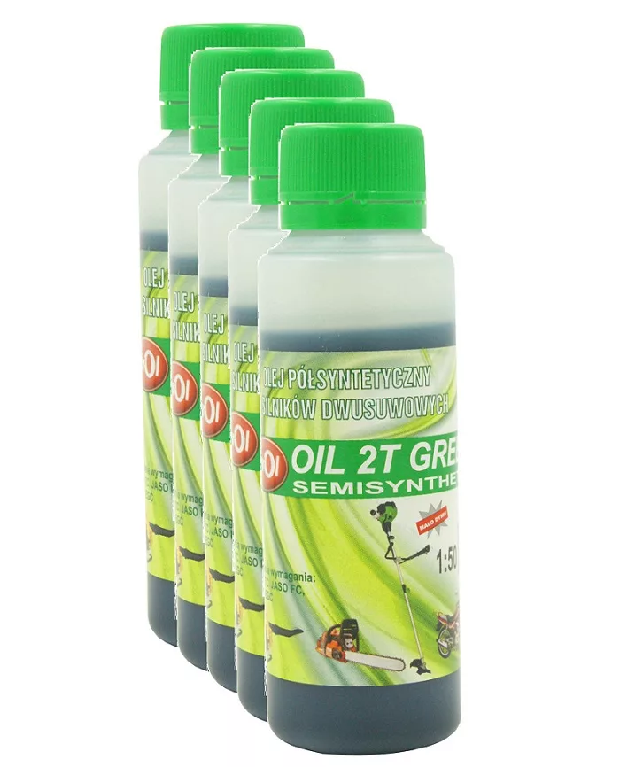 Olej półsyntetyczny do silników dwusuwowych   OIL 2T GREEN , 100 ml''Caroil''/Supermax